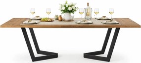 Dębowy stół industrialny do kuchni i jadalni xl C7-A45