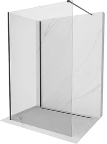 Mexen Kioto ścianka prysznicowa Walk-in 130 x 70 cm, transparent, czarna - 800-130-212-70-00-070