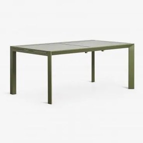Rozkładany Prostokątny Stół Ogrodowy 180-240x100 Cm Z Aluminium Starmi Intensywny Verde Olive - Sklum