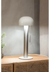 Lampa stołowa w kolorze srebra i bieli (wysokość 46 cm) Costa – Markslöjd