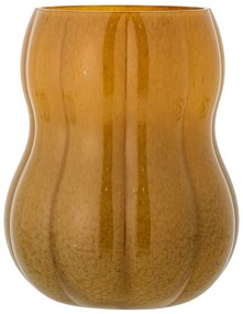 Brązowy szklany ręcznie wykonany wazon (wysokość 20 cm) Pumpkin – Bloomingville