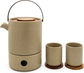 Szarobeżowy serwis do herbaty ceramiczny Umea – Bredemeijer