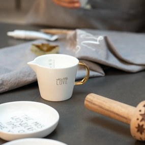 Biały porcelanowy dzbanek na mleko ADD A LITTLE LOVE