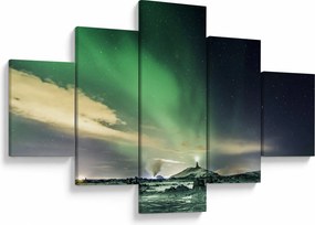 Obraz zorzy polarnej (125x70 cm)