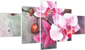 Obraz - Orchidee, akwarela (125x70 cm)