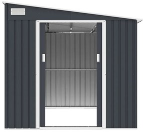 Wiata ogrodowa ze stali galwanizowanej w kolorze antracytowym 5,49 m² - DAUSTIN