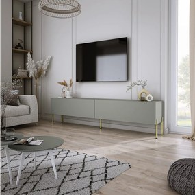 Szafka RTV: Aloe, 170 x 52 x 32 cm, złote nóżki