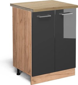 Szafki kuchenne antracyt wysoki połysk 60x60x81.6 r-line