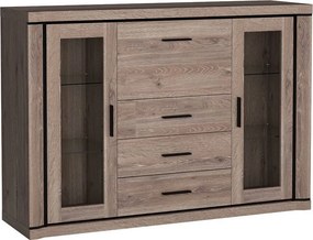Komoda MALAGA 157 cm do Salonu Sypialni Brązowy