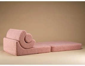 Różowy fotel dziecięcy z materiału bouclé Flipster – Wigiwama