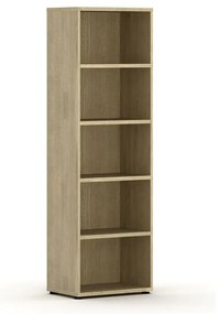 Biblioteka INTEGRO, 1920 x 600 x 400 mm, 4 półki, dąb naturalny