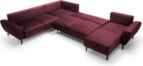 Narożnik BOSCO XL zestaw z elektryczną funkcją regulacji tkanina Monolith 69 Burgundowy WERSAL