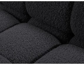 Antracytowa sofa modułowa z materiału bouclé 288 cm Bellis – Micadoni