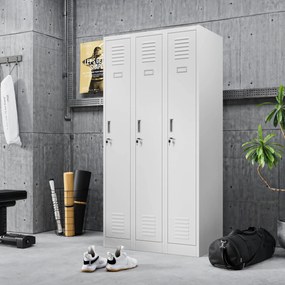 Szafka pracownicza metalowa szara: KACPER II 1 Plus