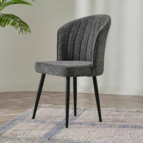 Zestaw krzeseł do jadalni Rubi Anthracite and Black, 4 szt.