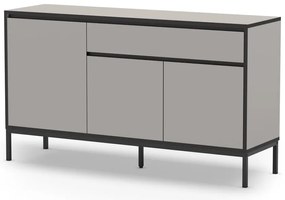 Szarobeżowa niska komoda 140x80 cm Lorenza – Marckeric