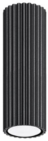 Plafon KARBON 20 czarny ryflowany SOLLUX  LIGHTING