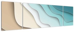 Abstrakcyjny obraz wybrzeża morskiego (170x50 cm)
