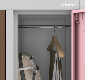 Pastelowa szatnia szkolna 10-skrytkowa Bartuś 136x45x150 cm