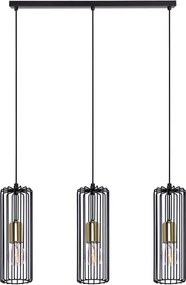 Czarno-złota druciana lampa wisząca nad stół - S775 W4-P32