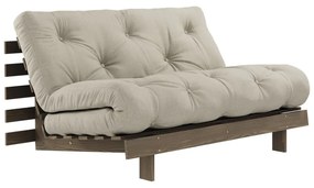 Beżowa lniana rozkładana sofa 140 cm Roots – Karup Design