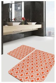Pomarańczowe aksamitne dywaniki łazienkowe zestaw 2 szt. 60x100 cm – Mila Home