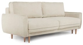 Beżowa rozkładana sofa z materiału bouclé 215 cm Patti – Bonami Selection