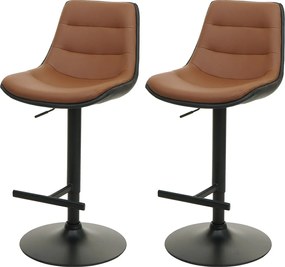 Stołek barowy MCW-L85 (zestaw 2 szt.), brązowy