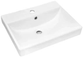COMAD UN-RITA-GW-50 - Umywalka nablatowa RITA 50x40 cm ceramika/błyszcząca biel