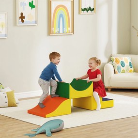 AIYAPLAY Zestaw do wspinaczki i raczkowania dla niemowląt, 3-elementowy, sztuczna skóra, pianka, żółty