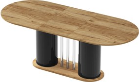 Owalny stół z rozkładanym blatem Cesaro Hubertus dąb