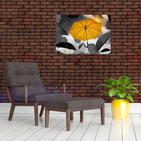 Obraz żółtego parasola (70x50 cm)