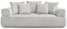 Jasnoszara sofa z tkaniny szenilowej 237 cm Whesley – Bobochic Paris