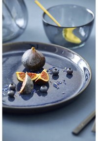 Czarno-niebieski kamionkowy talerz ø 27 cm Gastro Dark Blue/Black – Bitz