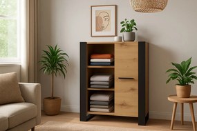 Nowoczesny regał na ubrania dąb artisan N1-G08