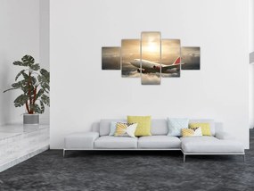 Obraz - Samolot w chmurach (125x70 cm)