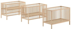Łóżeczko z litego drewna sosnowego 60x120 cm DINO – Vipack
