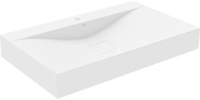Mexen Poli umywalka nablatowa z konglomeratu 1/O 80 x 48 cm, biała - 23028001