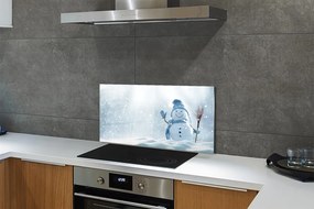 Panel szklany do Kuchni Zimowy Bałwanek