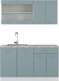 Kuchnia pojedyncza niebiesko-szary 140x60x81.6 r-line
