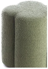 Zielony puf z materiału bouclé Nalani – Light &amp; Living