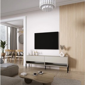 Szafka pod telewizor 170 cm Kaszmir, nóżki proste czarne, 170 × 32 × 52 cm