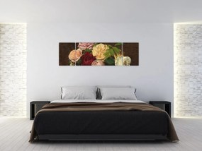 Obraz - Henri Fantin-Latour, Roses de Nice on a Table, reprodukcje (170x50 cm)
