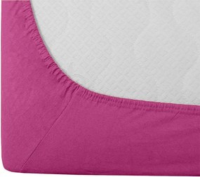 PrzytulneMieszkanie.pl Prześcieradło jersey purpurowe 90 x 200 cm