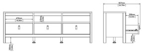 Biała szafka pod TV 151x54 cm Madrid – Tvilum