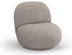 Beżowy fotel z materiału bouclé Chuck – Micadoni Home