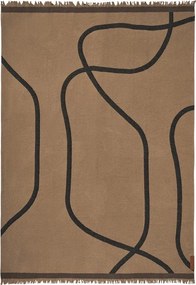 Jasnobrązowy koc 130x175 cm Shadow – Mette Ditmer Denmark