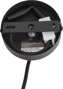 Designerska lampa wisząca czarna z zielonym szkłem - Kemner