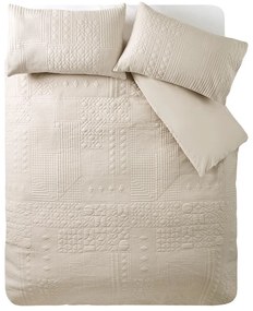 Beżowa pościel dwuosobowa 230x220 cm Folkstone Geo – Catherine Lansfield