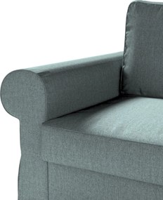 Pokrowiec na sofę Backabro 2-osobową rozkładaną kolor niebieski tkanina strukturalna